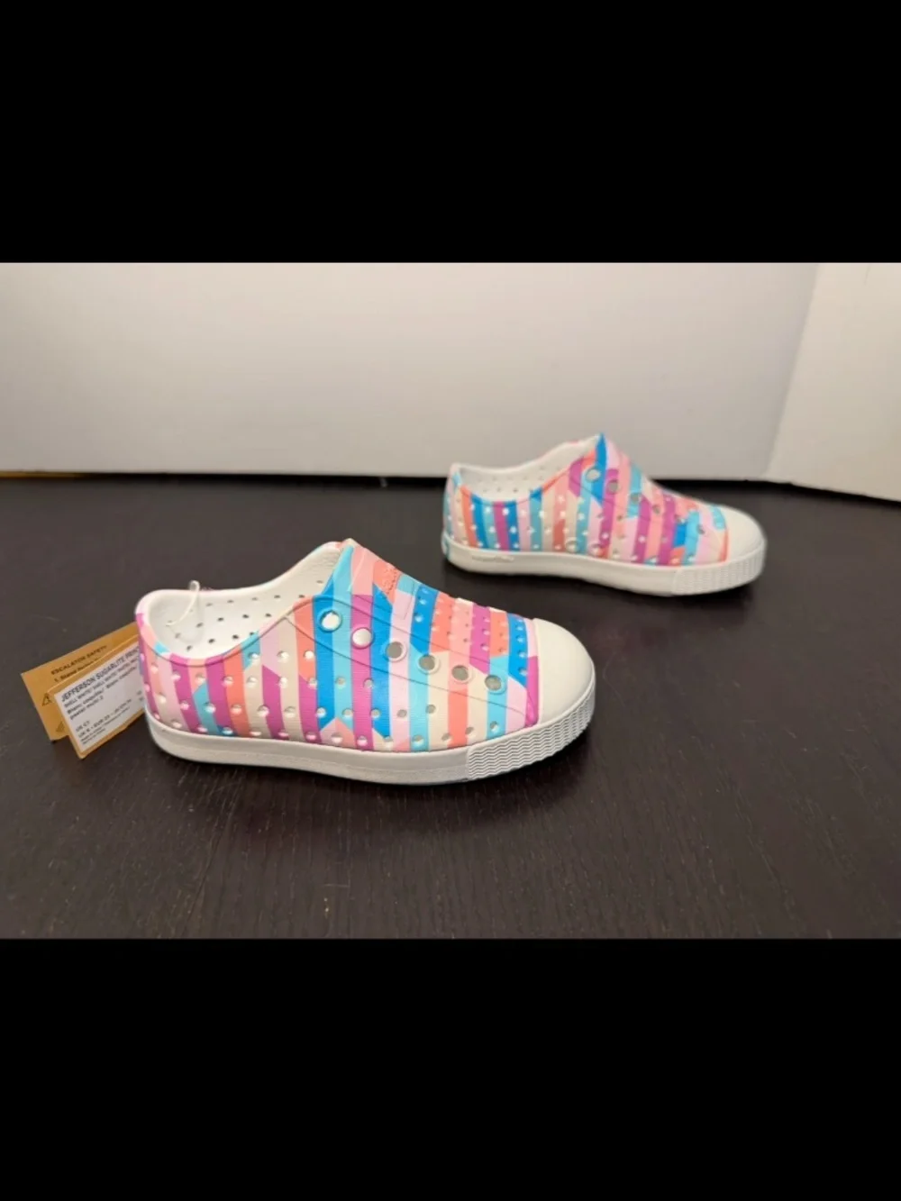 Native Jefferson Print Shoes Multicolor Pastel Stripe Little Kids/Toddler C7